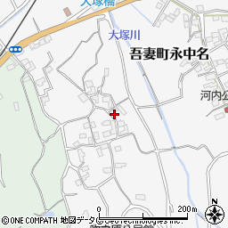 長崎県雲仙市吾妻町永中名747周辺の地図