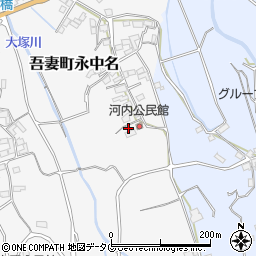 長崎県雲仙市吾妻町永中名316周辺の地図