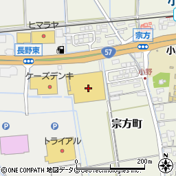 ホームプラザナフコ東諫早店周辺の地図
