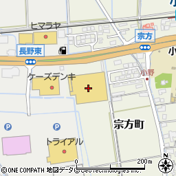 いきなりステーキ ホームプラザナフコ東諫早店周辺の地図