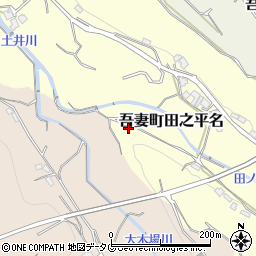 長崎県雲仙市吾妻町田之平名737周辺の地図