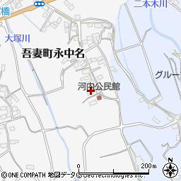 長崎県雲仙市吾妻町永中名308周辺の地図