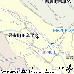 長崎県雲仙市吾妻町田之平名802周辺の地図