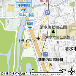 熊本県熊本市北区清水本町17周辺の地図
