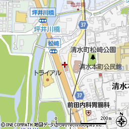 熊本県熊本市北区清水本町17-26周辺の地図