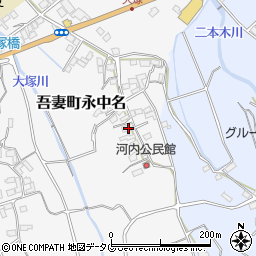 長崎県雲仙市吾妻町永中名296周辺の地図