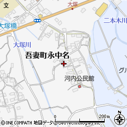 長崎県雲仙市吾妻町永中名280周辺の地図