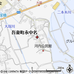 長崎県雲仙市吾妻町永中名278周辺の地図