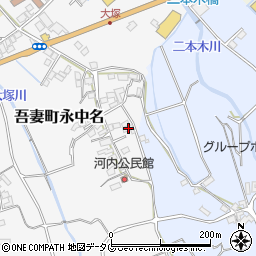 長崎県雲仙市吾妻町永中名300周辺の地図