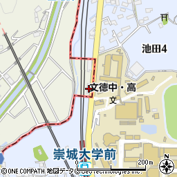 熊本県熊本市北区釜尾町157周辺の地図