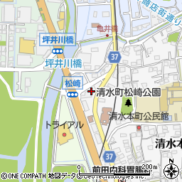 熊本県熊本市北区清水本町17-23周辺の地図