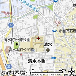 熊本市立清水小学校周辺の地図