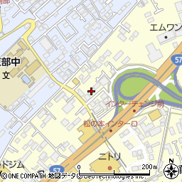 信越産業　熊本営業所周辺の地図