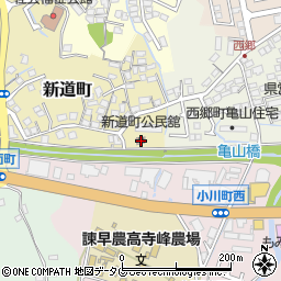 長崎県諫早市新道町164周辺の地図
