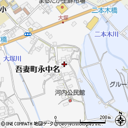 長崎県雲仙市吾妻町永中名267周辺の地図