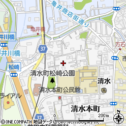 熊本県熊本市北区清水本町14-15周辺の地図