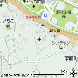 長崎県諫早市栗面町338周辺の地図