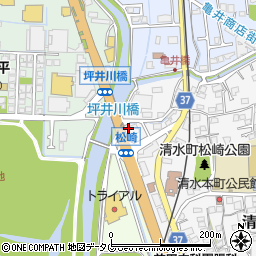 カラオケＣＬＵＢ・ＤＡＭ　熊本・清水店周辺の地図