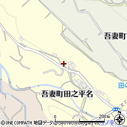 長崎県雲仙市吾妻町田之平名711周辺の地図