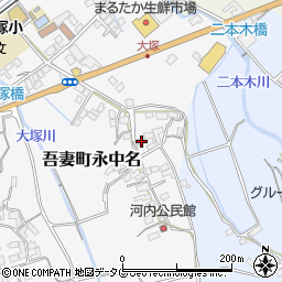 長崎県雲仙市吾妻町永中名266周辺の地図