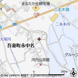 長崎県雲仙市吾妻町永中名268周辺の地図