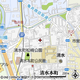熊本県熊本市北区清水本町14-28周辺の地図