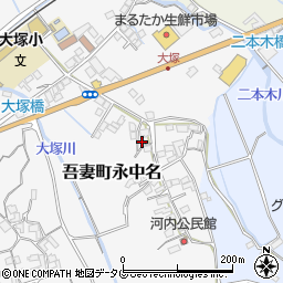 長崎県雲仙市吾妻町永中名233周辺の地図