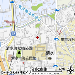 熊本県熊本市北区清水本町14-37周辺の地図