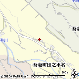 長崎県雲仙市吾妻町田之平名698周辺の地図