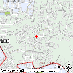 熊本県熊本市北区池田3丁目12-33周辺の地図