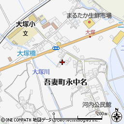 長崎県雲仙市吾妻町永中名223周辺の地図