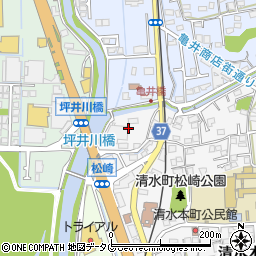 熊本県熊本市北区清水本町19周辺の地図