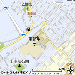 熊本市立東部中学校周辺の地図