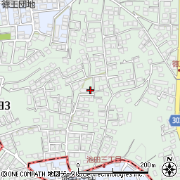 熊本県熊本市北区池田3丁目12-22周辺の地図