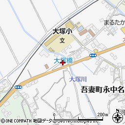 長崎県雲仙市吾妻町永中名69周辺の地図