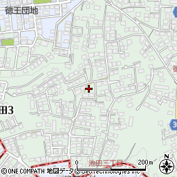 熊本県熊本市北区池田3丁目12-21周辺の地図