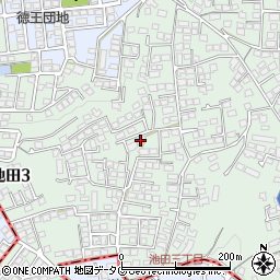 熊本県熊本市北区池田3丁目12-10周辺の地図