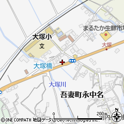 長崎県雲仙市吾妻町永中名218周辺の地図