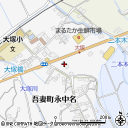 長崎県雲仙市吾妻町永中名16周辺の地図