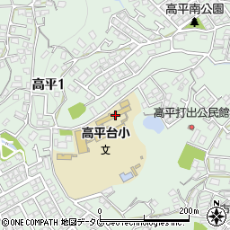 熊本市立高平台小学校周辺の地図