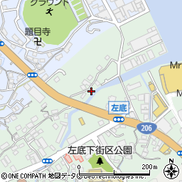 長崎県西彼杵郡時津町左底郷20周辺の地図