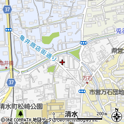 熊本県熊本市北区清水本町24-6周辺の地図