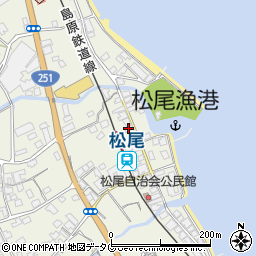 松尾簡易郵便局周辺の地図