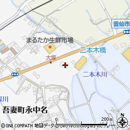 長崎県雲仙市吾妻町永中名7周辺の地図