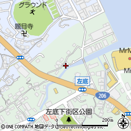 長崎県西彼杵郡時津町左底郷21周辺の地図
