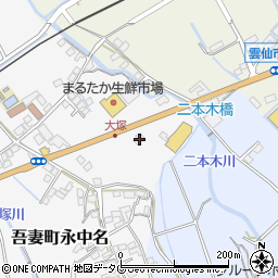 長崎県雲仙市吾妻町永中名8-1周辺の地図