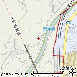 熊本県熊本市北区釜尾町964-2周辺の地図