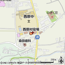 西原村役場　保健衛生課保健衛生係周辺の地図