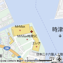ＴＨＲＥＥＰＰＹミスターマックス長崎時津店周辺の地図