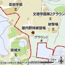 屋内野球練習場周辺の地図